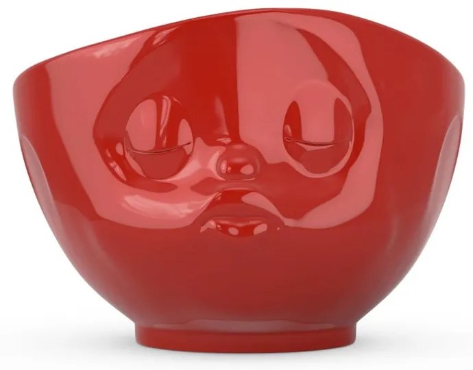 Czerwona porcelanowa całuśna miska 58products