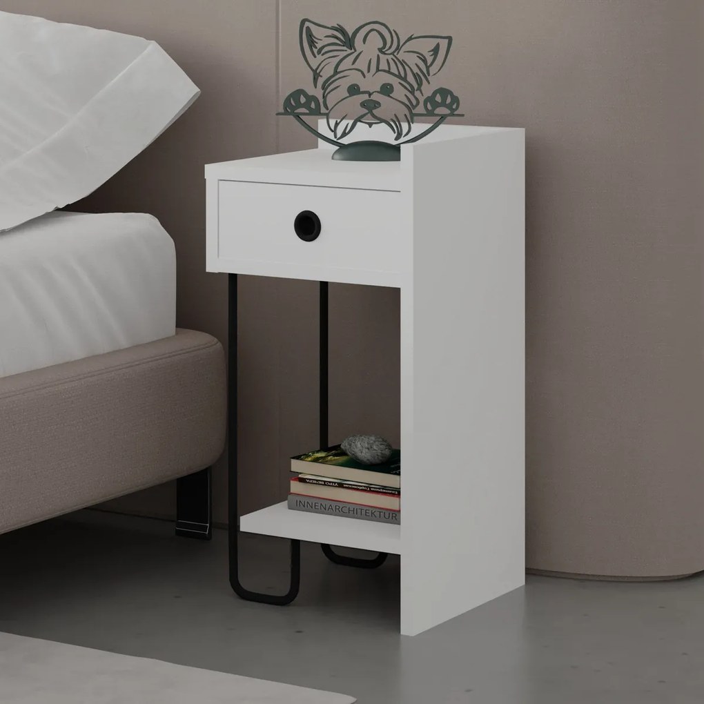 Stolik nocny Sirius Right White