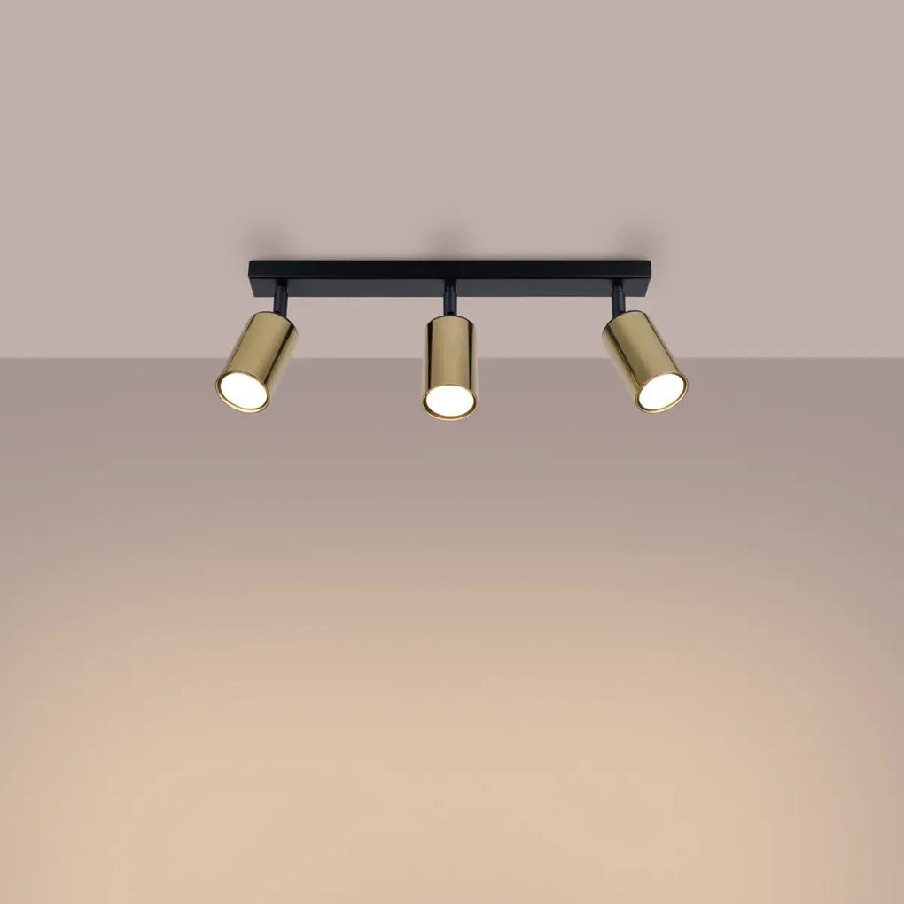 Listwa oświetleniowa WINX 3 czarna/złota SOLLUX  LIGHTING