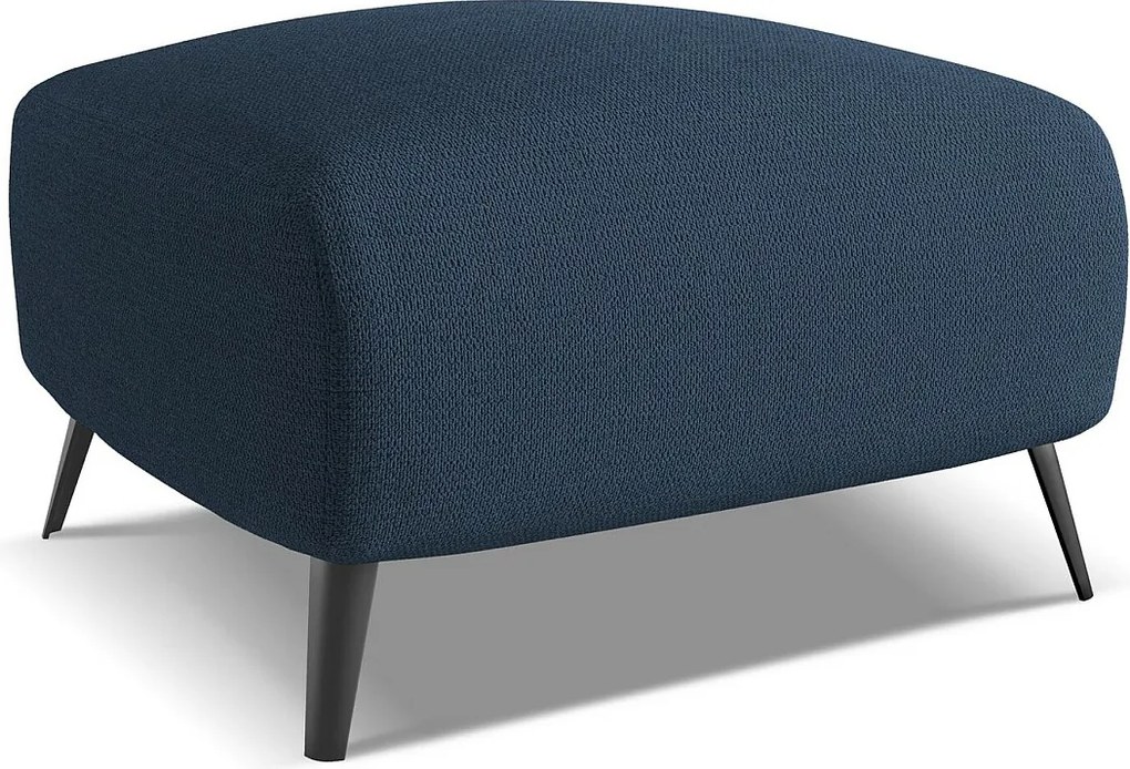 Pufa - z tkaniny szenilowej - królewski niebieski - MALIE