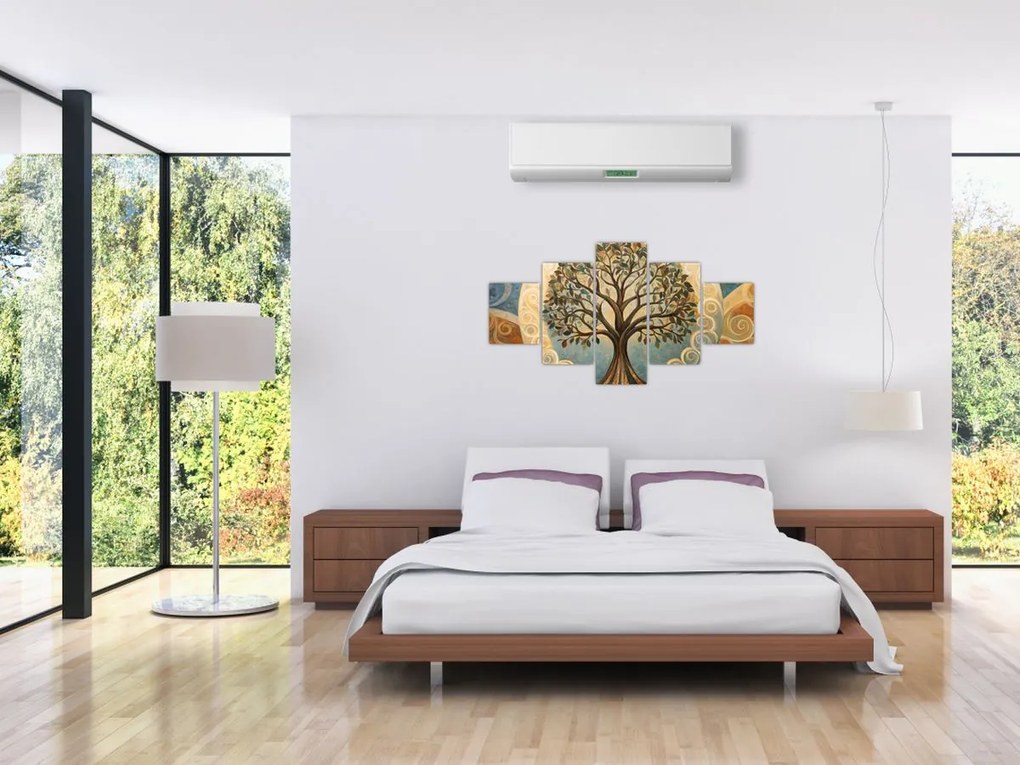 Obraz – Drzewo życia i spirale (125x70 cm)