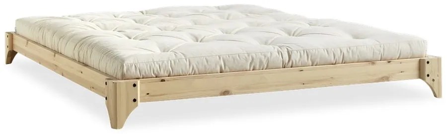 Łóżko dwuosobowe z drewna sosnowego ze stelażem 140x200 cm Elan – Karup Design