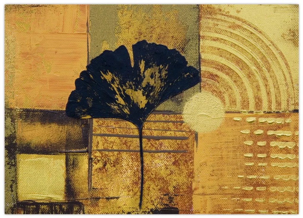 Obraz - Liść miłorzębu (70x50 cm)