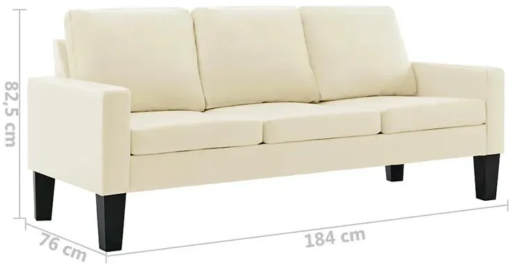 Kremowa sofa w stylu skandynawskim - Clorins 3X