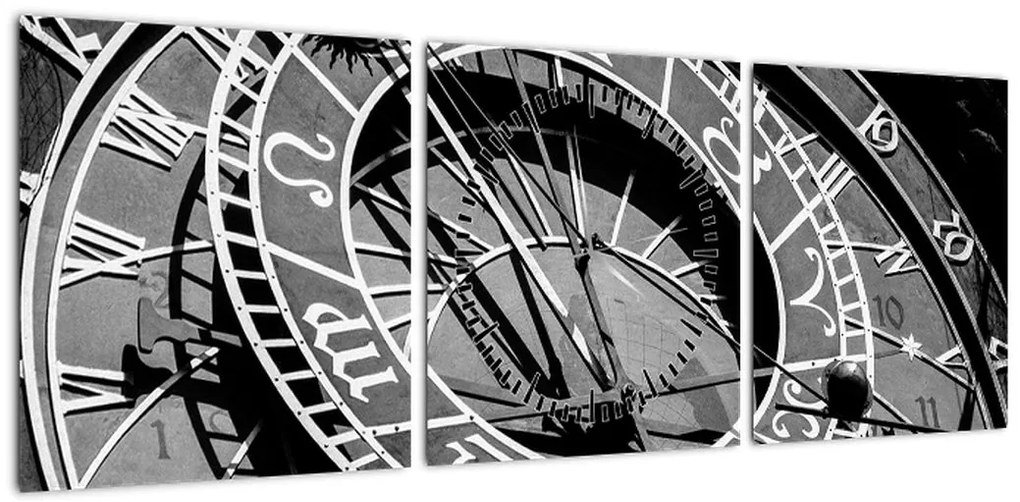 Obraz - Zegar astronomiczny, Praga, Czechy (z zegarem) (90x30 cm)