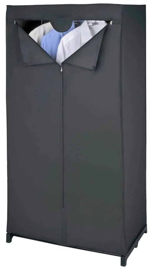Czarna tekstylna szafa 75x150 cm Deep – Wenko