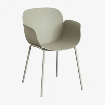 Krzesło Jadalniane Z Polipropylenu I Stali Lynette Bamboo Green - Sklum