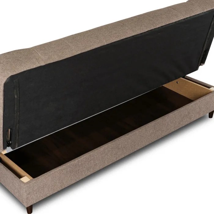 Sofa z Funkcją Spania NEPAL Wersalka Rozkładana Dwuosobowa Brązowa Nowoczesna do Salonu