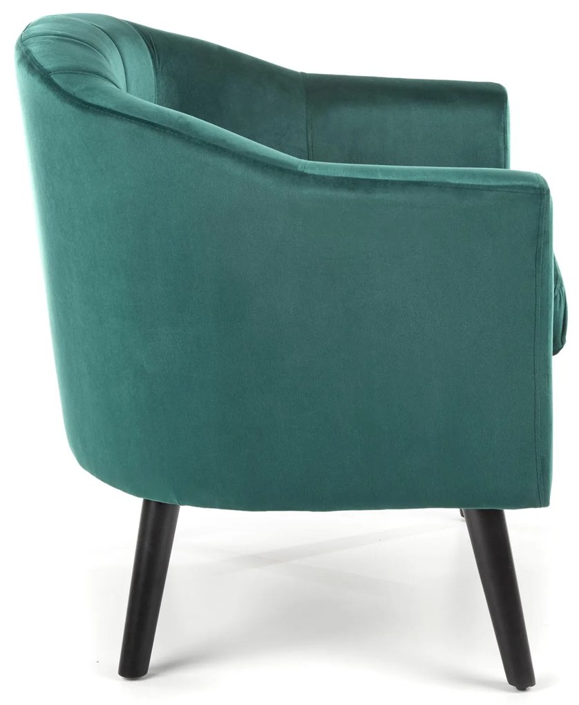 MARSHAL Fotel wypoczynkowy, Ciemny zielony, Klasyczny, Podłokietniki