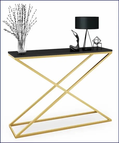 Konsola glamour złoty + czarny P9-C00