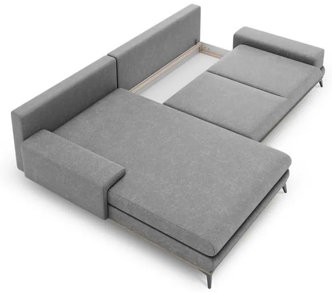 Szary rozkładany narożnik Windsor &amp; Co Sofas Planet, lewostronny