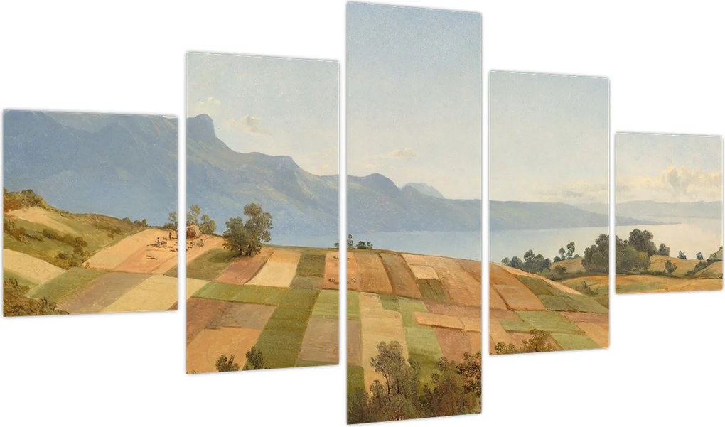 Obraz - Alexandre Calame, Swiss Landscape, reprodukcje (125x70 cm)