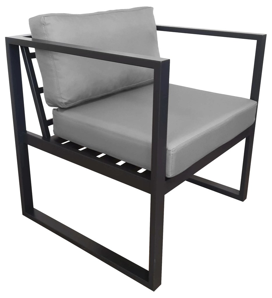 Zestaw mebli ogrodowych sofa + 2 fotele + stolik Oxford szary