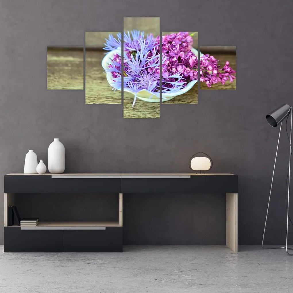 Obraz - fioletowa roślina (125x70 cm)