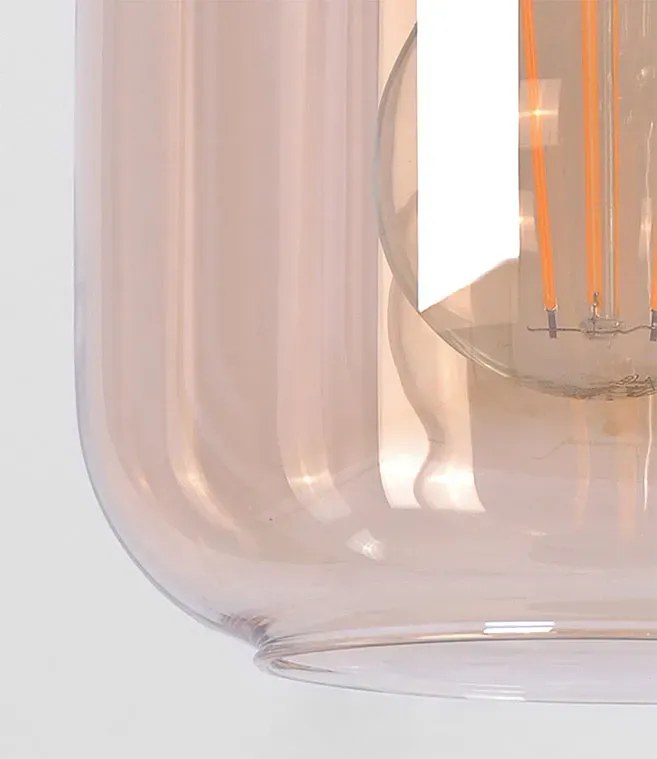 Potrójna szklana lampa wisząca na listwie 14X A557 P6-F18