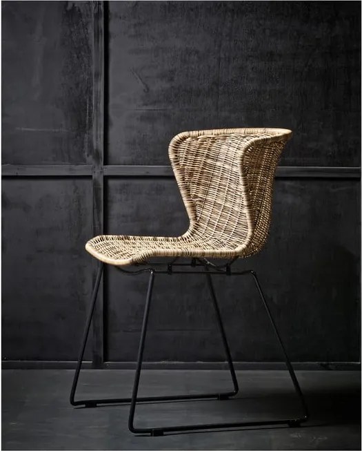 Krzesła ogrodowe zestaw 2 szt. ze sztucznego rattanu w naturalnym kolorze Wings – WOOOD