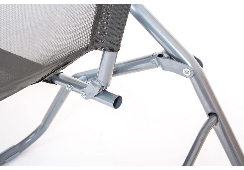 Happy Green Leżak plażowy antracytowy, 142 x 60 x 96 cm