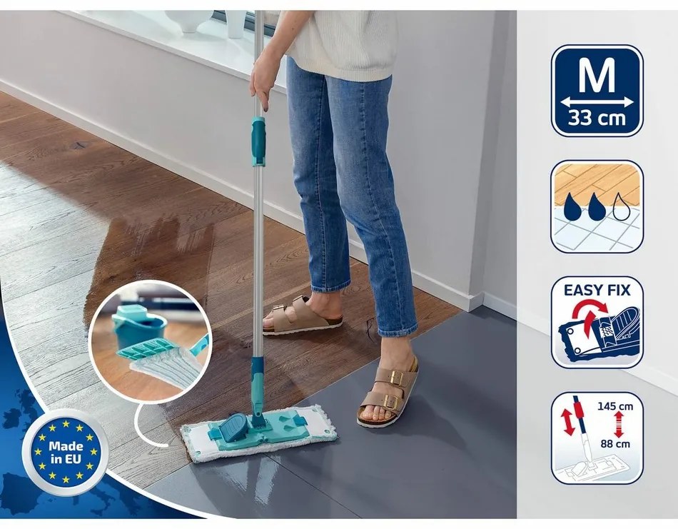 Leifheit Mop PowerClean M micro duo z kijem teleskopowym