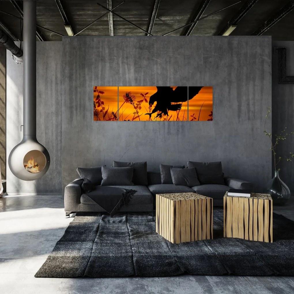 Obraz sylwetki drapieżnika (170x50 cm)