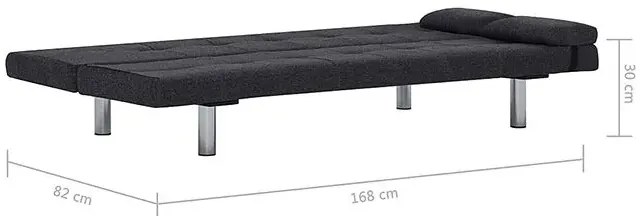 Kanapa Horis z rozkładanym oparciem - ciemnoszara