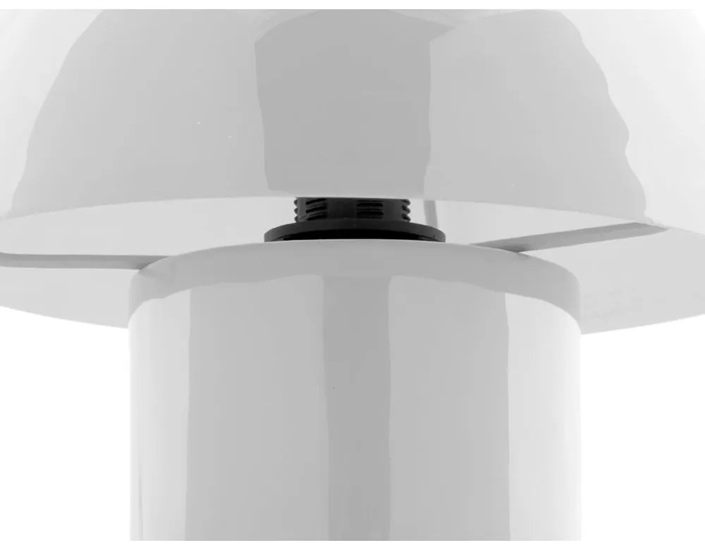 Biała lampa stołowa z metalowym kloszem (wysokość 20 cm) Fat Mushroom – Leitmotiv