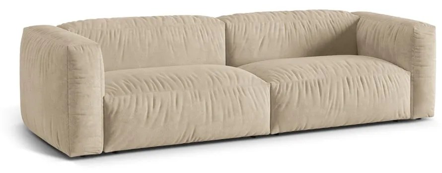 Beżowa aksamitna sofa modułowa 240 cm Martina – Micadoni