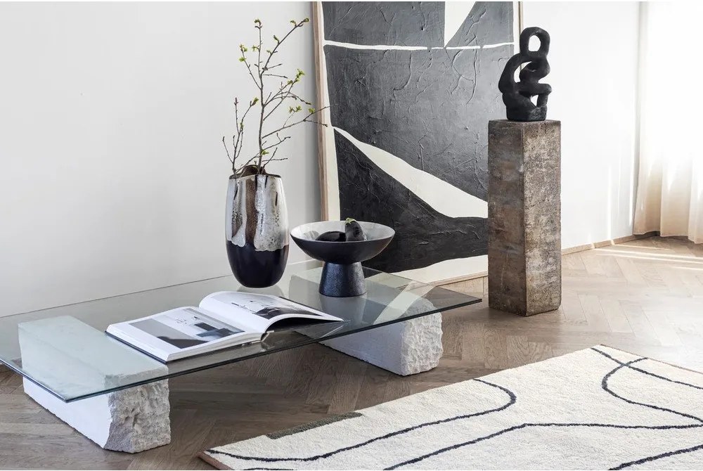 Czarno-kremowa kamionkowa misa ø 31,5 cm By Hand – Mette Ditmer Denmark