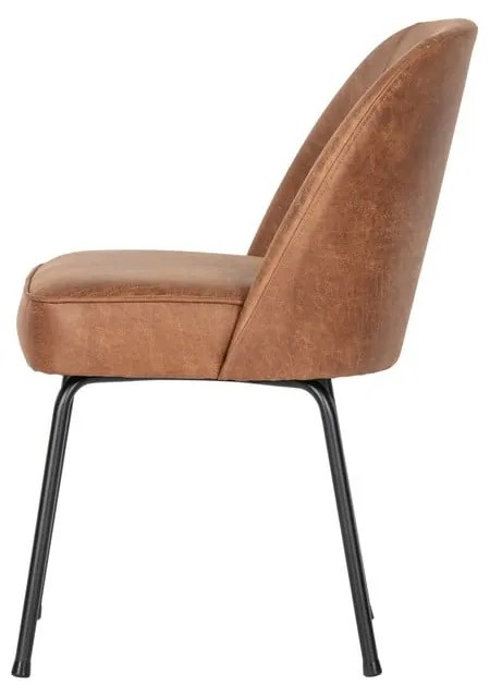 Koniakowe krzesła ze skóry zestaw 2 szt. Vogue – WOOOD