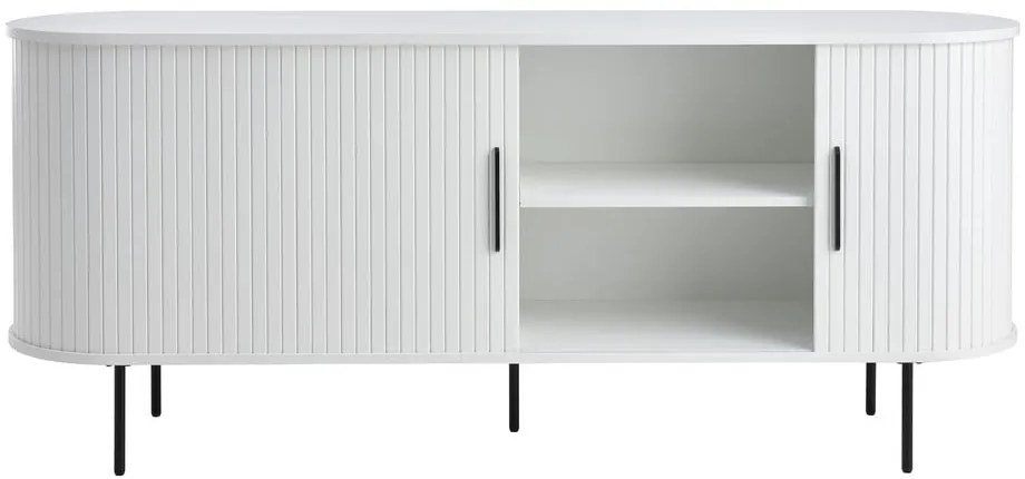 Biała komoda z drzwiami przesuwnymi 180x76x45 cm Nola – Unique Furniture
