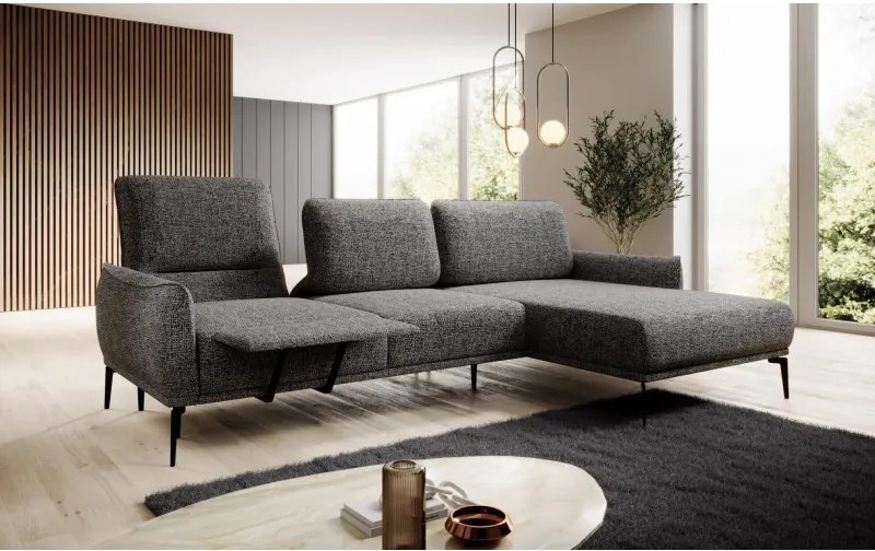 Narożnik STORM S układ L Prawostronny z funkcją regulacji oparcia i wysuwu podnóżka WERSAL