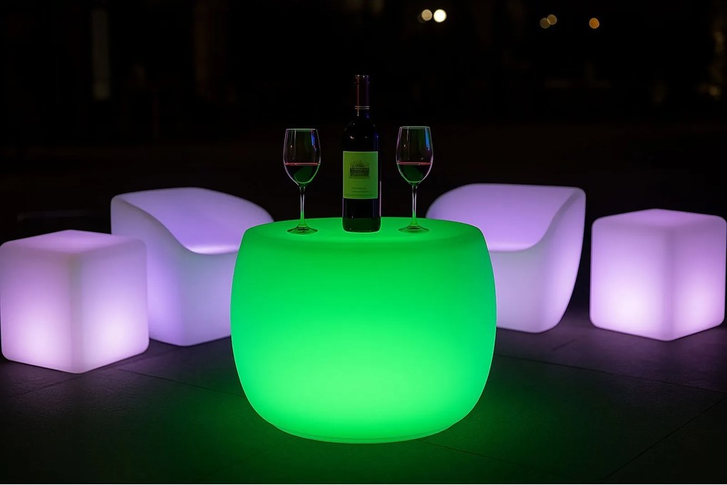 Świecąca kula LED 50 cm – 18 RGB + 12 białe