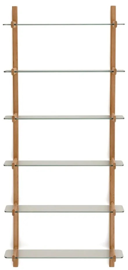 Szklany modułowy system półek w naturalnym kolorze 90x202x30,5 cm Sitra – Kave Home