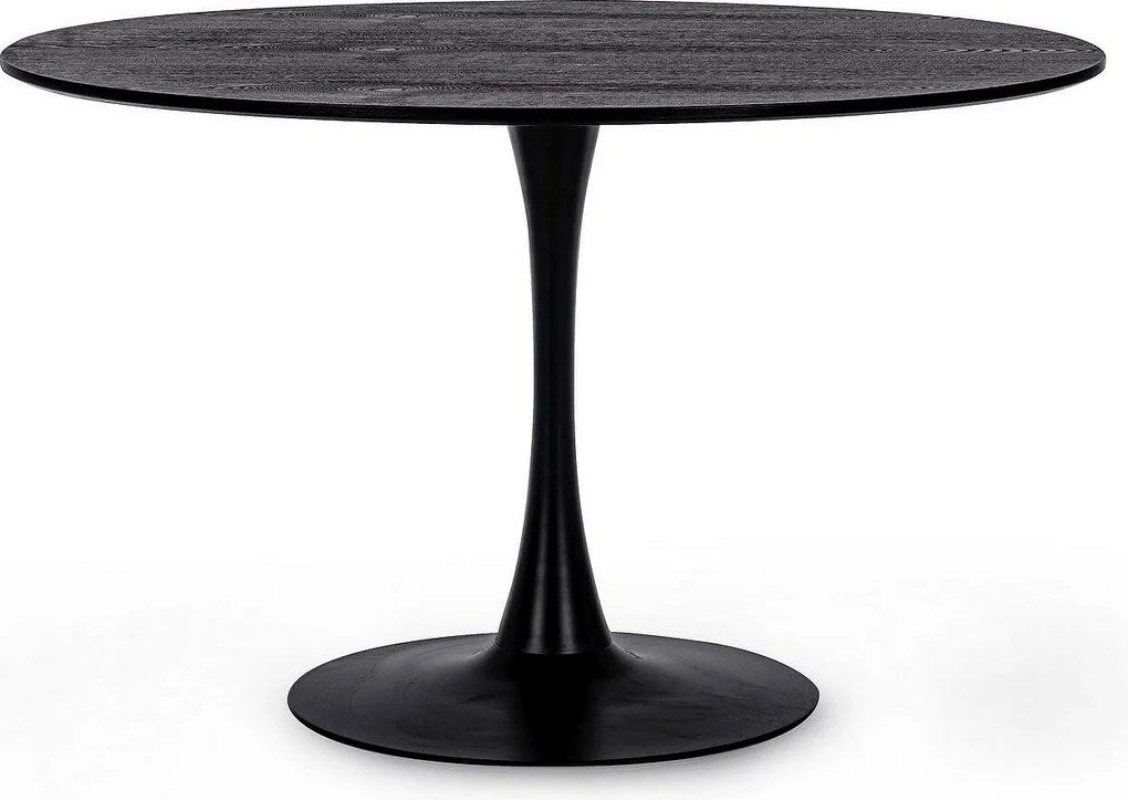 Okrągły czarny stół 120×75 cm - BLOOM