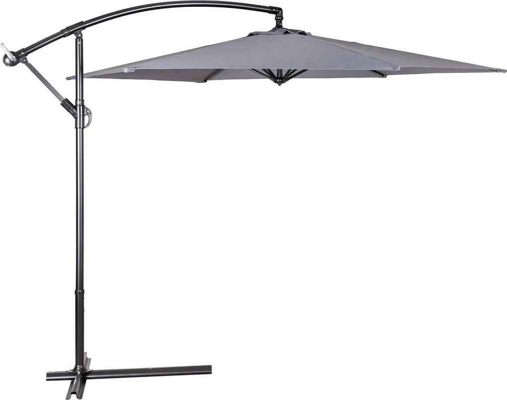 Happy Green Parasol ogrodowy podwieszany LUGO antracyt, 300 cm