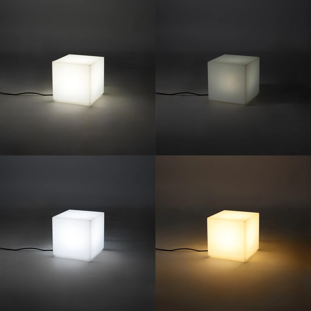 Inteligentna lampa zewnętrzna biała 30 cm kwadratowa z LED A60 IP44 - Nura
