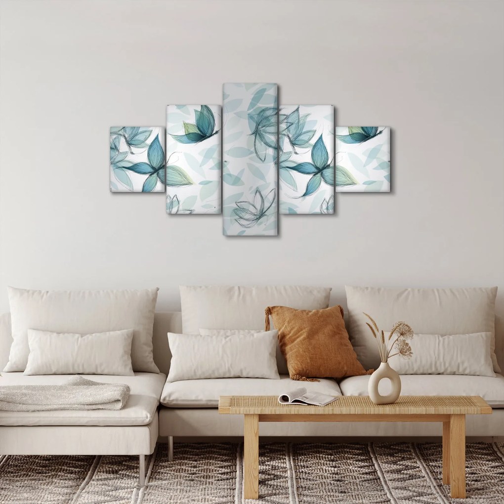 Obraz - Niebieskie motyle (125x70 cm)
