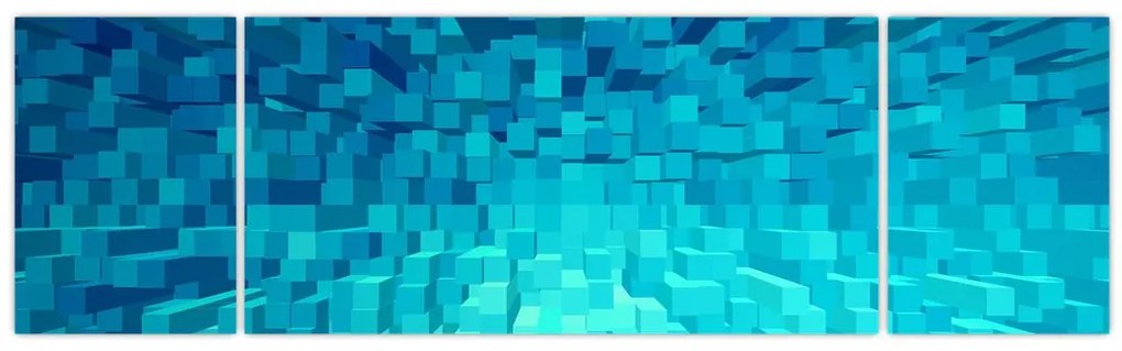 Obraz - abstrakcyjne kostki (170x50 cm)