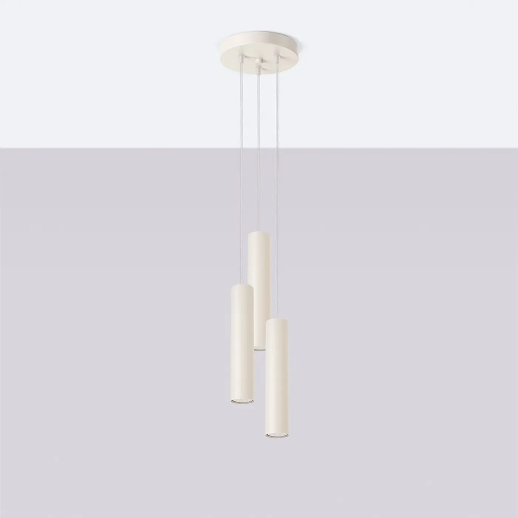 Lampa wisząca LAGOS 3P beżowa SOLLUX LIGHTING