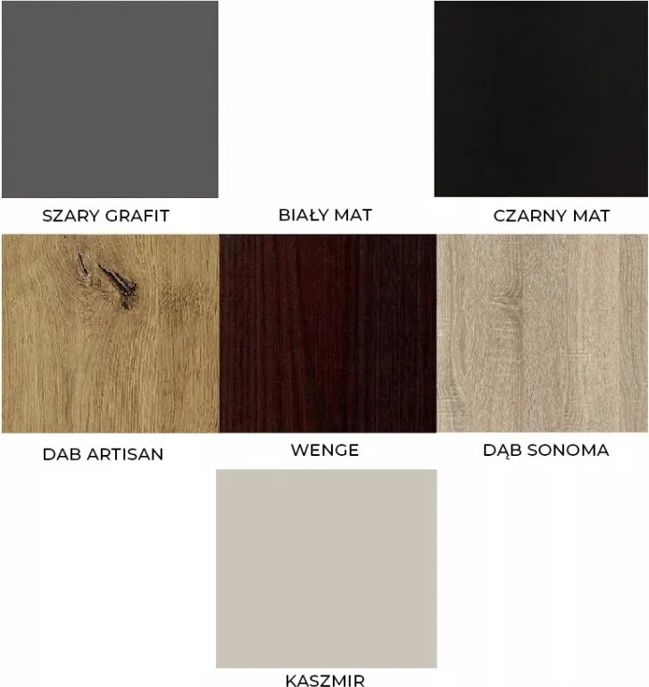 Dwudrzwiowa szafa przesuwna Figo grafit 200 cm lakobel do wyboru