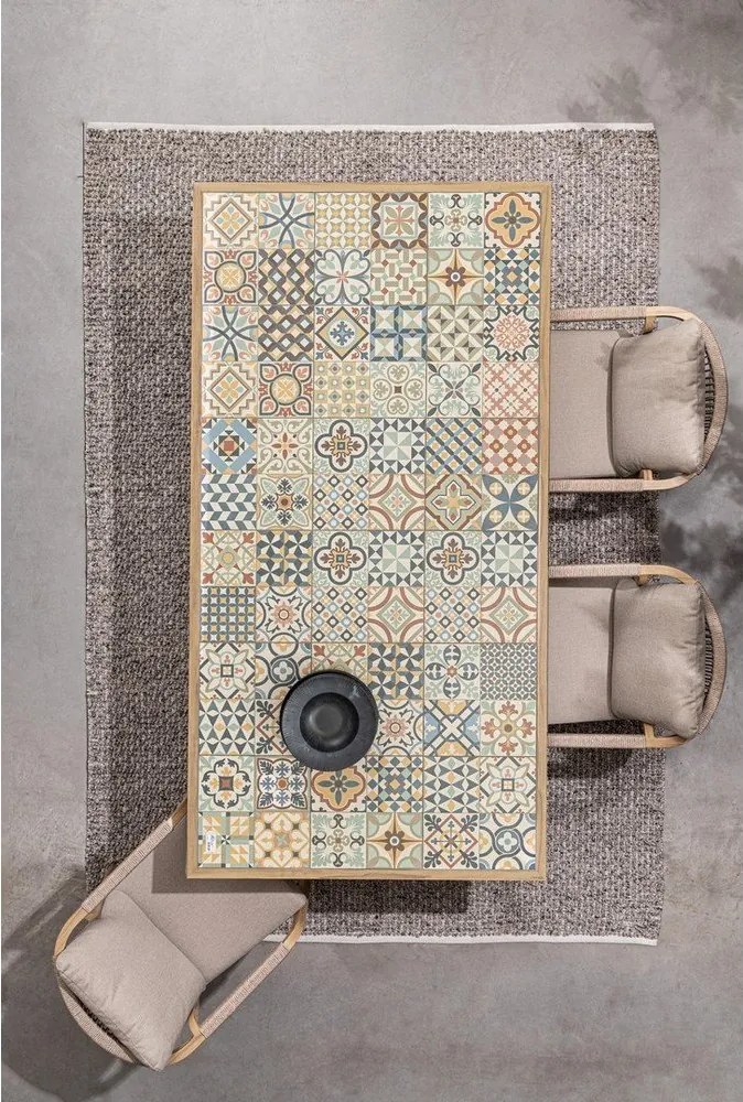 Metalowe krzesło ogrodowe w naturalnym kolorze Kalimera – Bizzotto