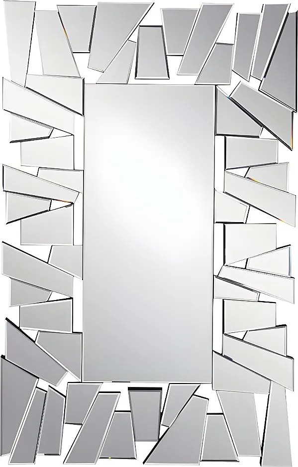 Lustro ścienne ze stali nierdzewnej - Szer. 120 x Wys. 76 cm - UYUNI