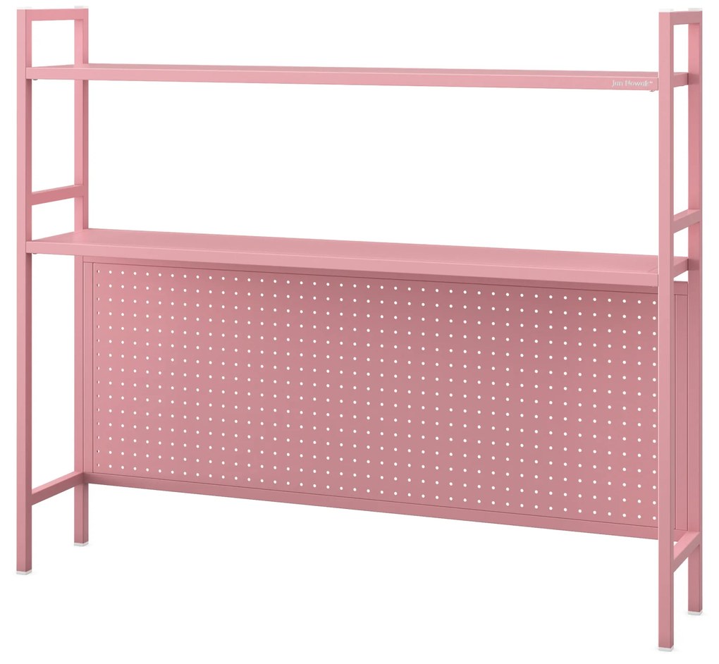 Metalowa nadstawka na biurko WENDY, 1150 x 980 x 220 mm, różowa