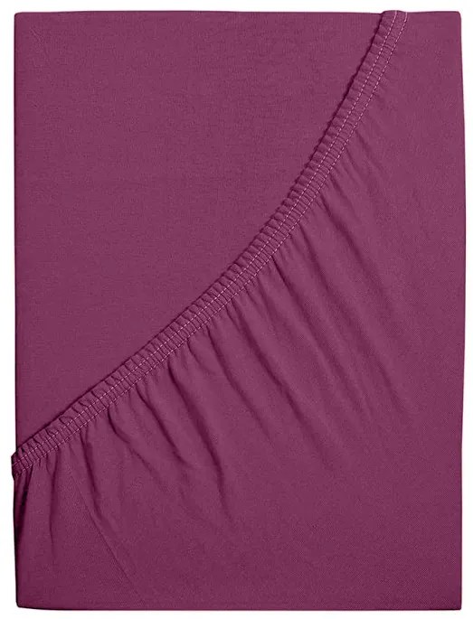 PrzytulneMieszkanie.pl Jersey prześcieradło do dziecięcego łóżeczka EXCLUSIVE 70x140 cm bordowe
