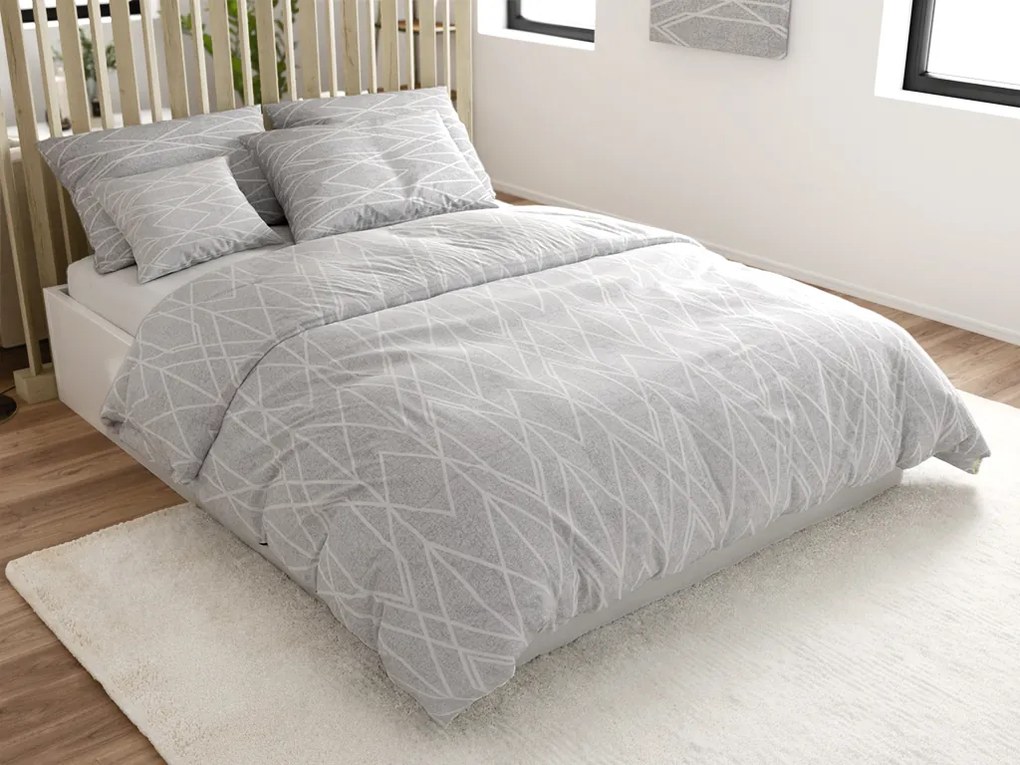 PrzytulneMieszkanie.pl PrzytulneMieszkanie.pl Pościel z bawełny Renforcé GRAY STRIPES szare Rozmiar pościeli: 70 x 90 cm | 140 x 200 cm