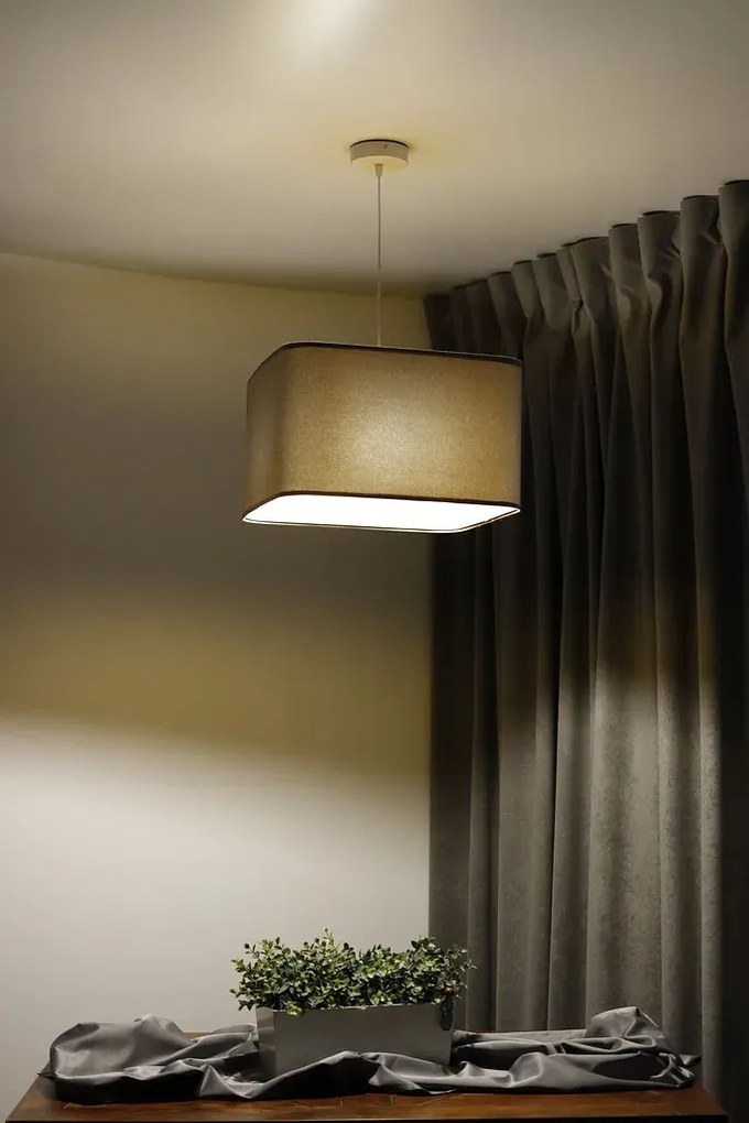 Lampa wisząca KWADRO SUE 40w20 szara/złota BPS KONCEPT