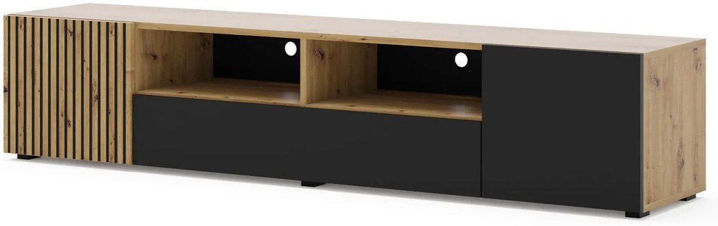 Szafka rtv z lamelowym frontem 200 cm H1-K51