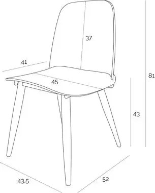 Minimalistyczne krzesło czarne H1-K25