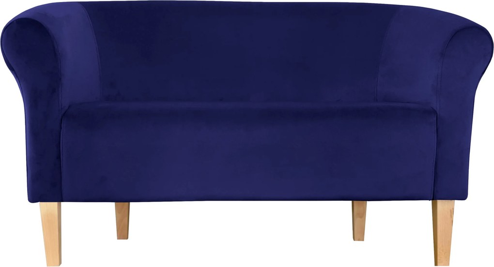 Sofa Milo tkanina Welur wygodna sofa tapicerowana do salonu i poczekalni : Kolor nogi - Drewno, Kolor tkaniny - VELVET - MG16, Typ tkaniny - Velvet, Wysokość nogi - 20 cm