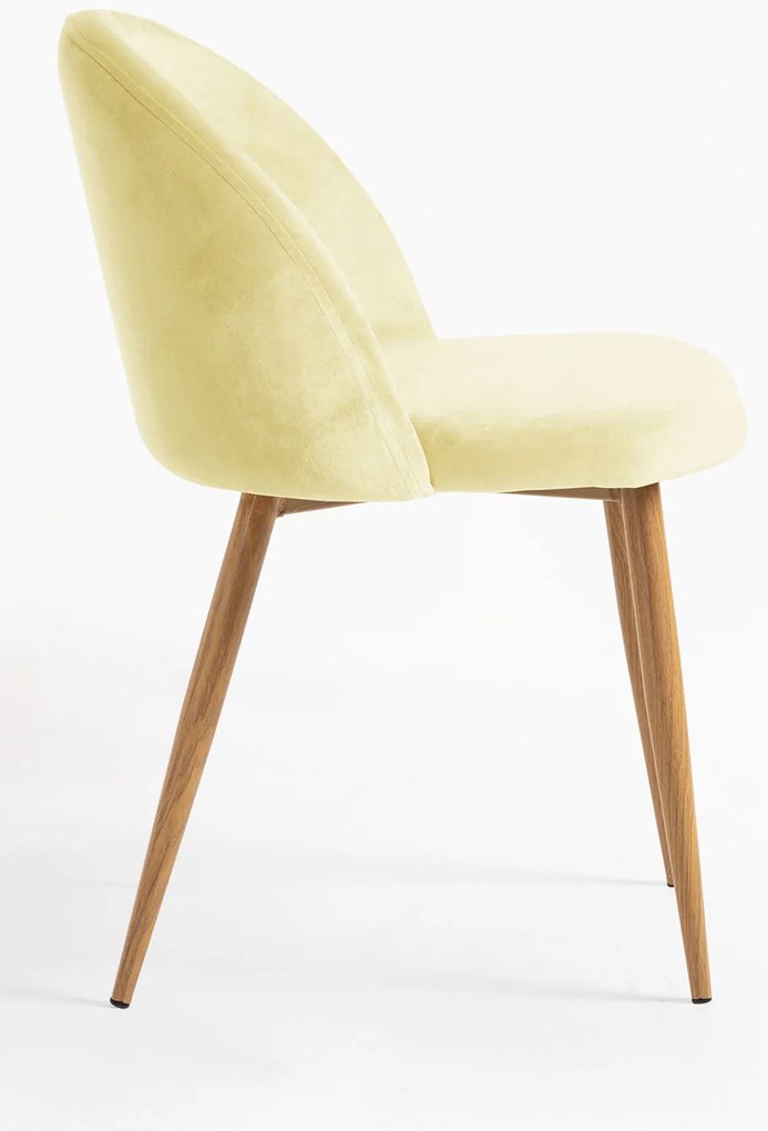 Zestaw 4 krzese aksamitnych Vint