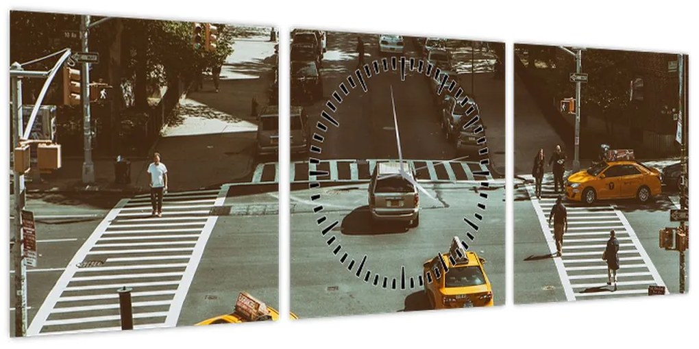 Obraz - New York (z zegarem) (90x30 cm)